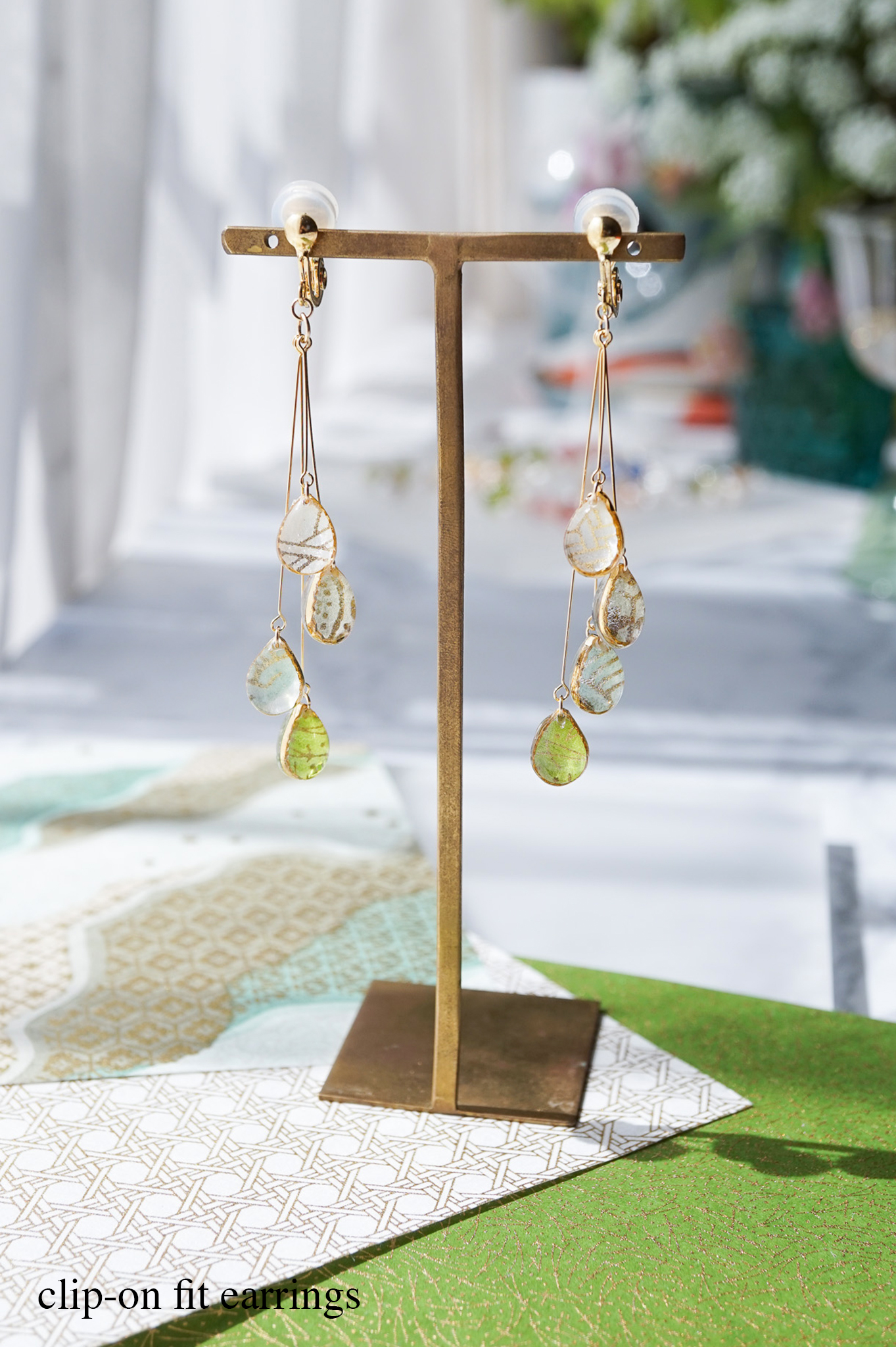 Shigure Earrings #4 - Green