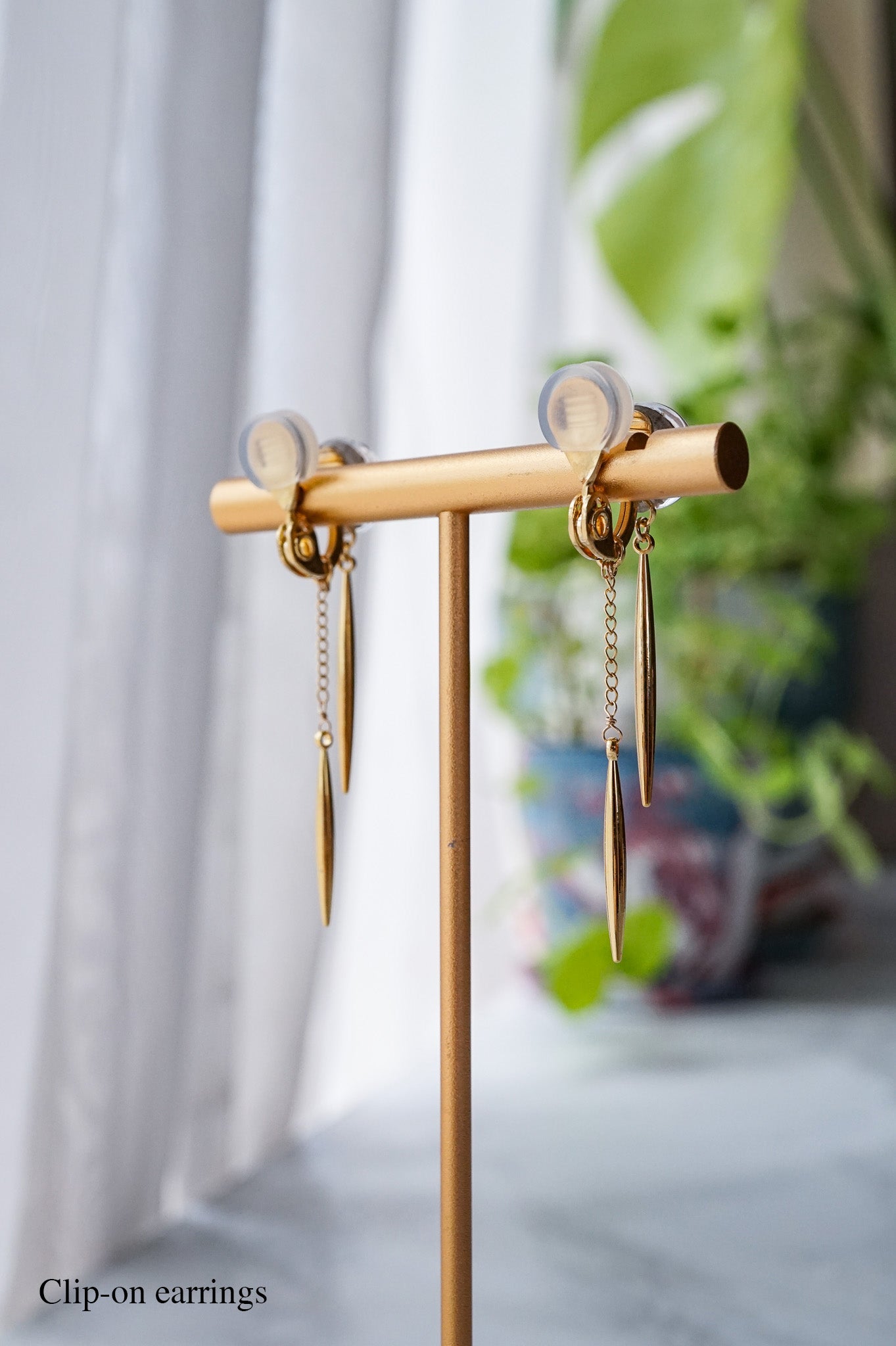 Icicle Earrings - Double Stripe Grid