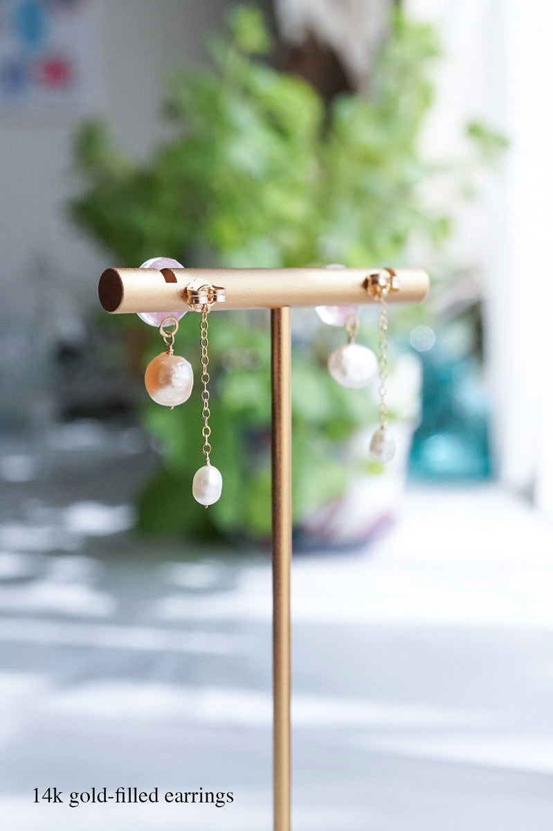 Koharu Earrings -Small Cherry Blossoms (Pink)-