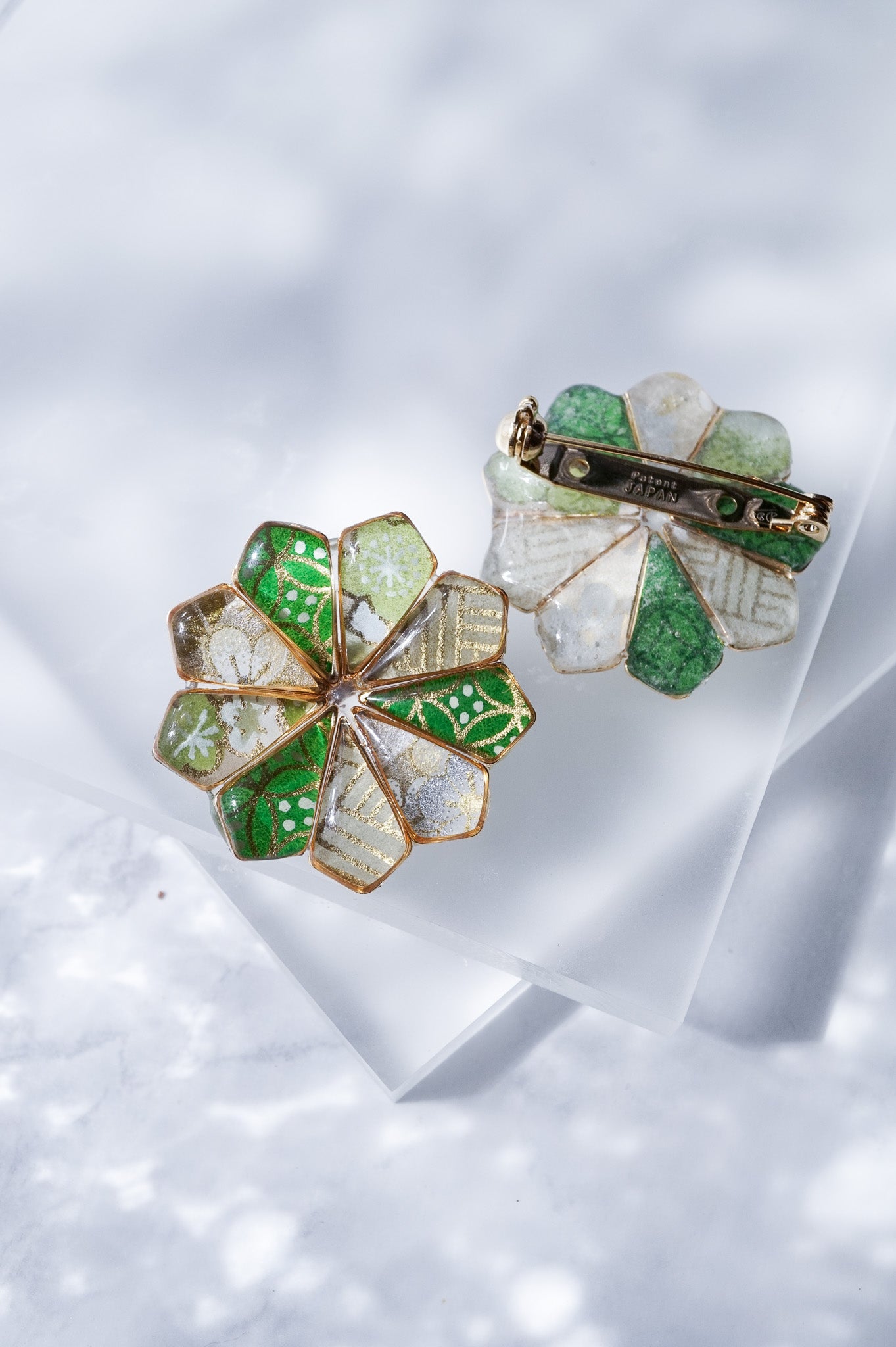 Star Flower Brooch -Evergreen-