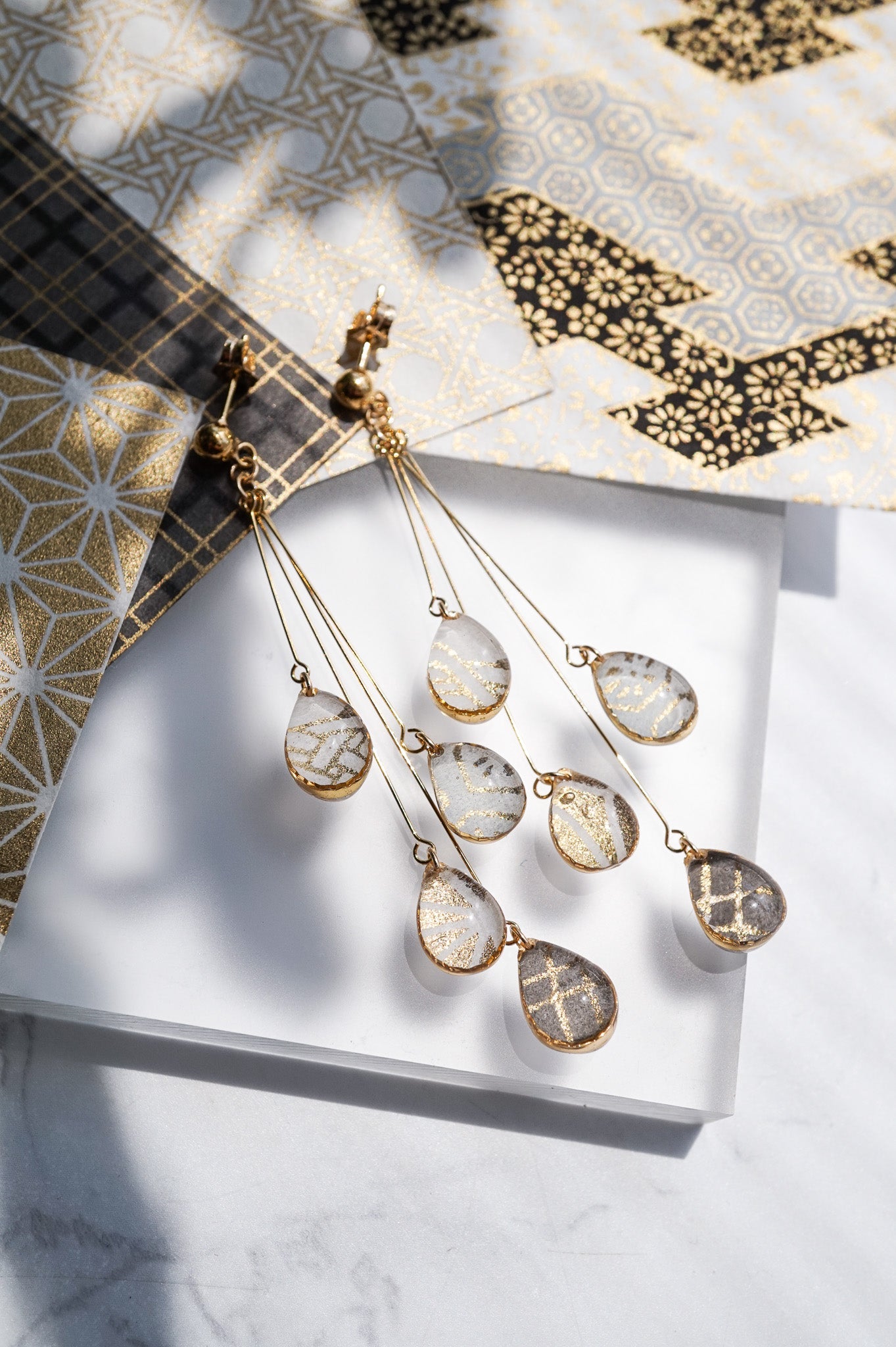 Shigure Earrings #4 - Flaxen