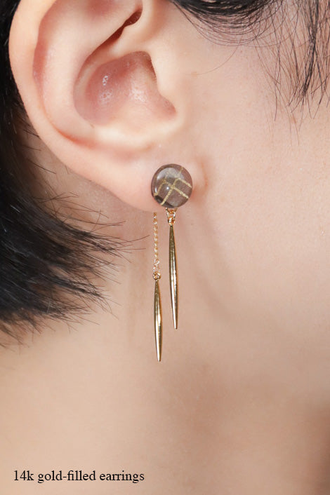 Icicle Earrings - Double Stripe Grid