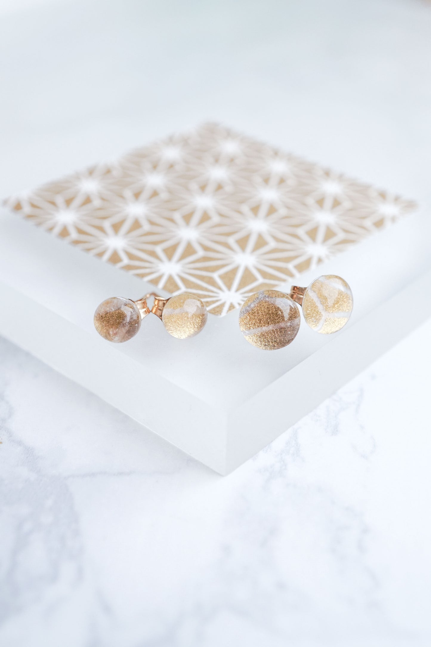 Stud Earrings - Hemp Leaf (Gold)