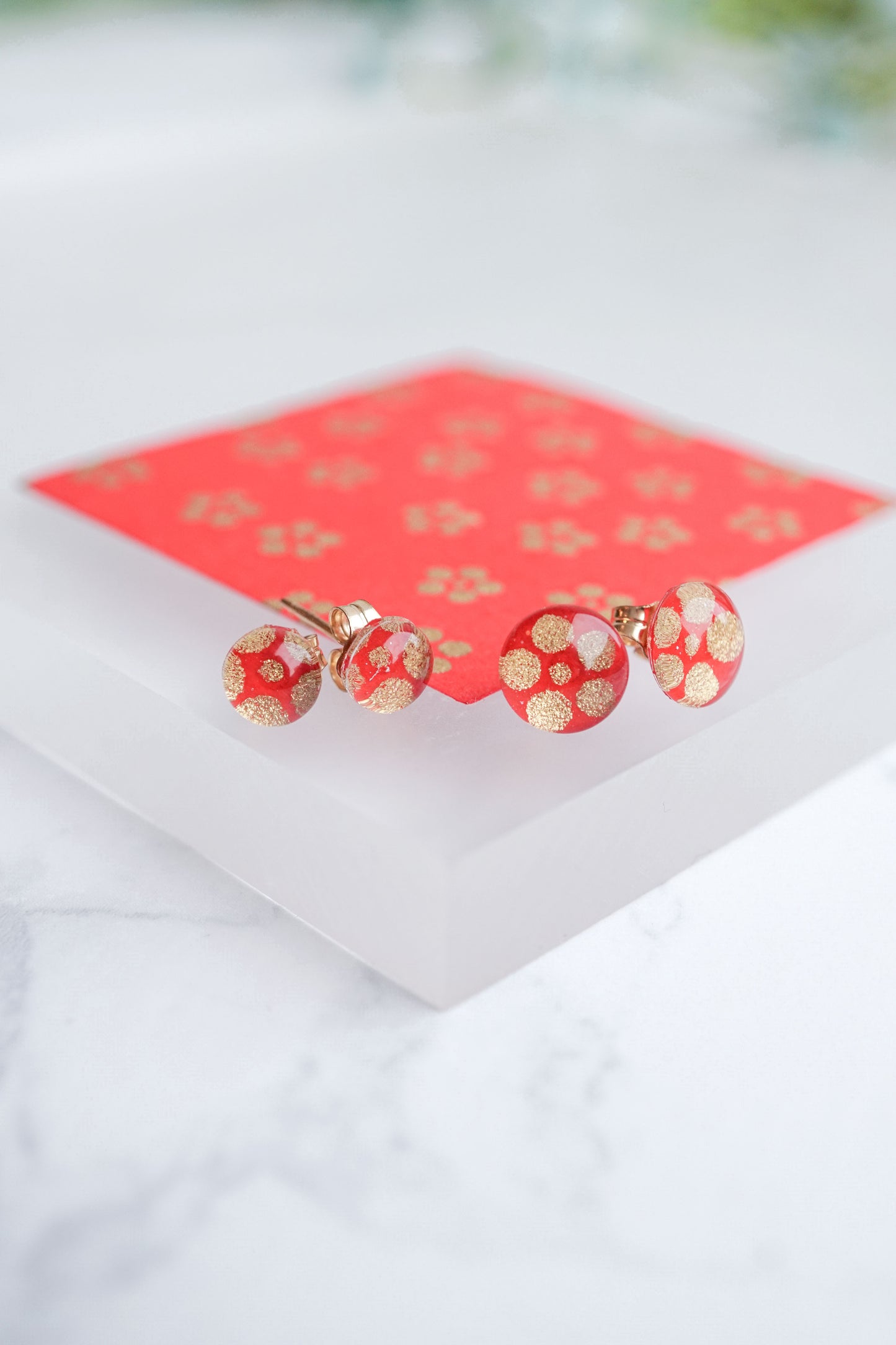Stud Earrings - Star Plum Blossom