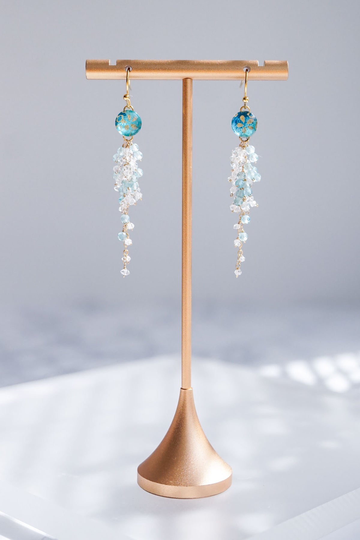 Wisteria Earrings - Plum Blossom (Turquoise Blue)