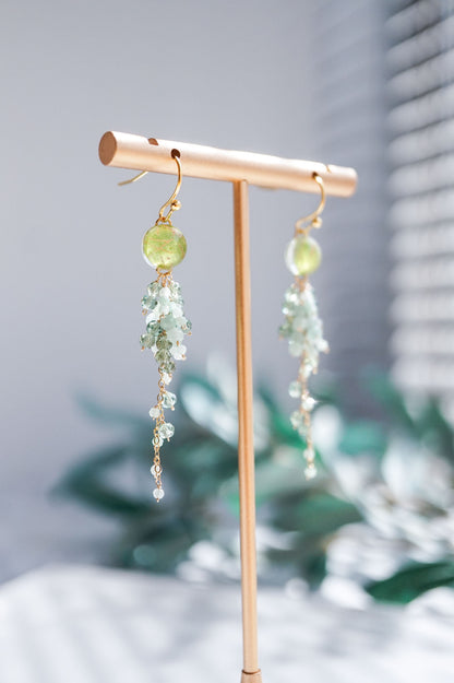 Wisteria Earrings - Pine Needles