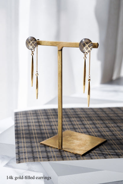 氷柱の耳飾り- 二筋格子