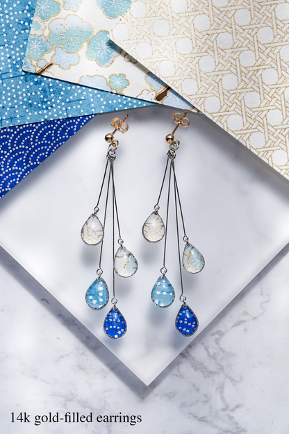 Shigure Earrings #4 - Blue