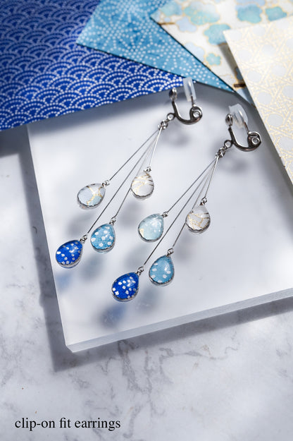Shigure Earrings #4 - Blue
