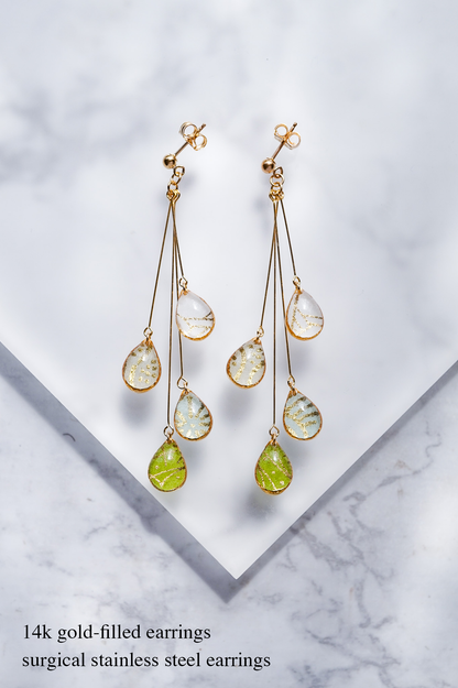 Shigure Earrings #4 - Green