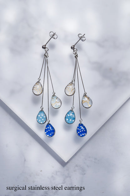 Shigure Earrings #4 - Blue