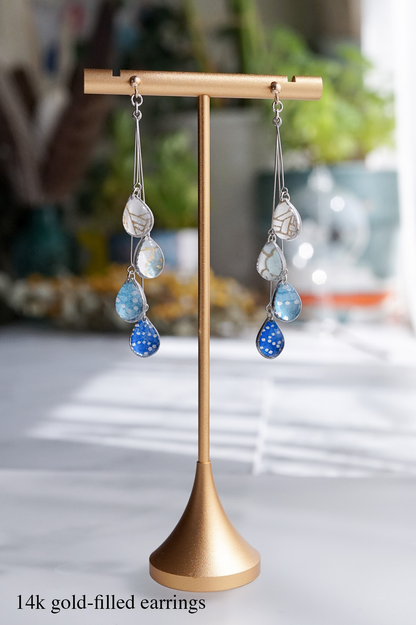 Shigure Earrings #4 - Blue