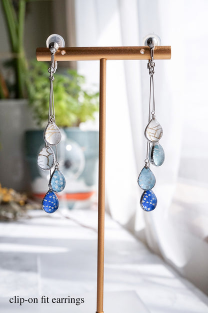 Shigure Earrings #4 - Blue