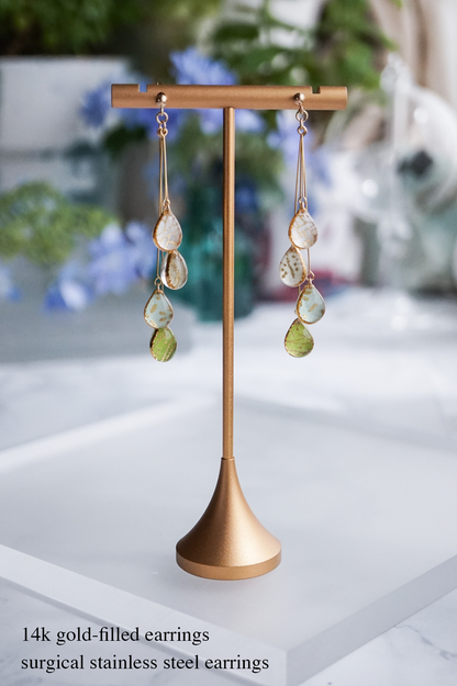 Shigure Earrings #4 - Green