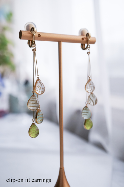 Shigure Earrings #4 - Green