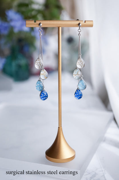 Shigure Earrings #4 - Blue