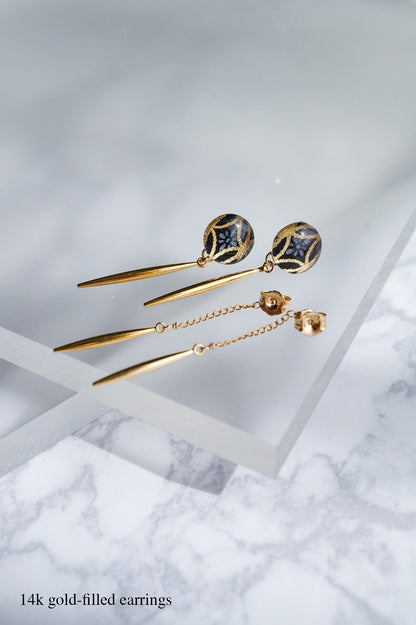 Icicle earrings - Flower Shippo