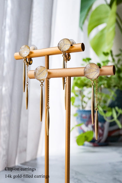 Icicle Earrings - Hemp Leaf