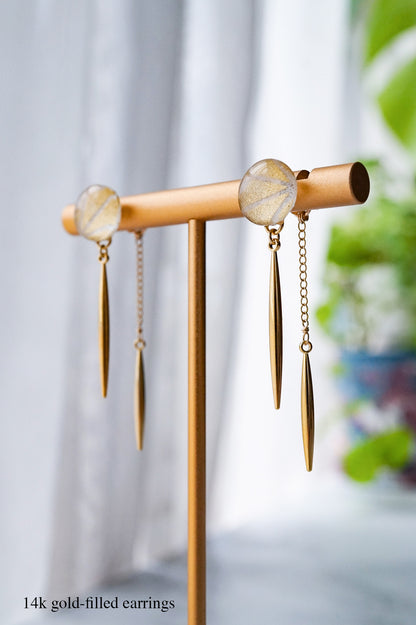 Icicle Earrings - Hemp Leaf