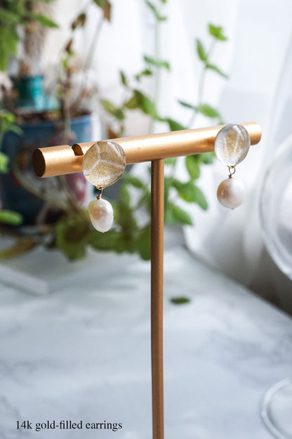 Koharu Earrings -Hemp Leaf (Gold)-