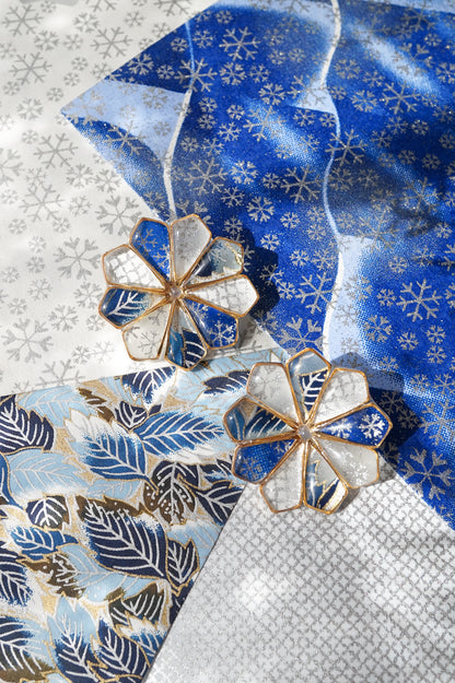 Star Flower Brooch - Lapis Lazuli -