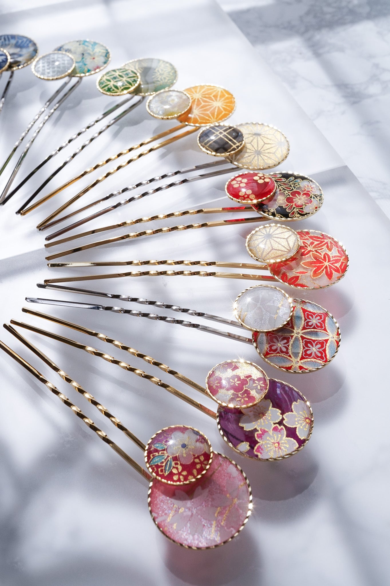 Moonflower Hairpin -Hana-Shippo (Red)