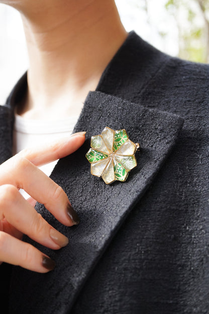 Star Flower Brooch -Evergreen-