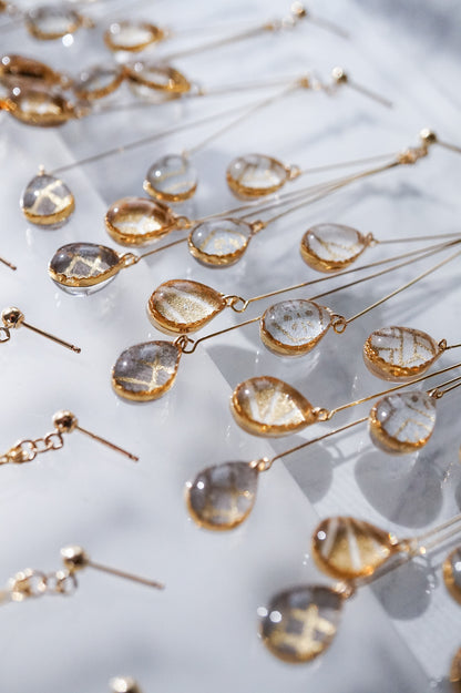 Shigure Earrings #4 - Flaxen