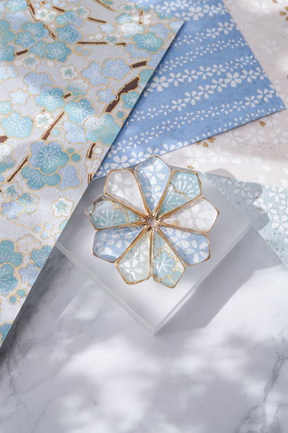 Star Flower Brooch - Lapis Lazuli -