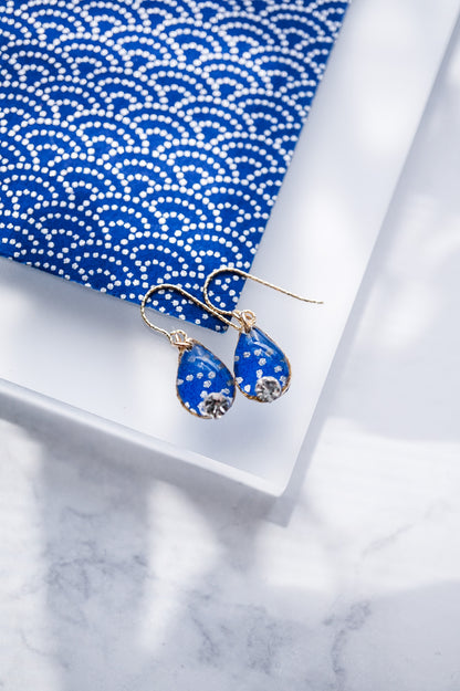 朝露のピアス - 青海波