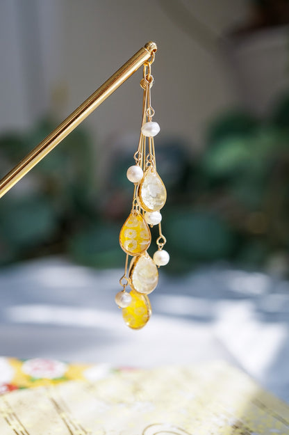 Star Flower Brooch - Lapis Lazuli -