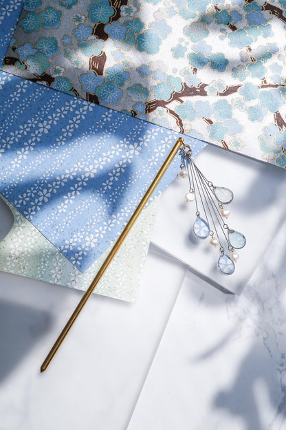 Star Flower Brooch - Lapis Lazuli -