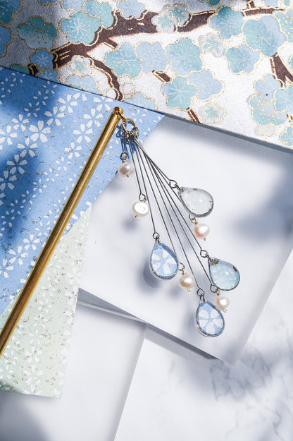 Star Flower Brooch - Lapis Lazuli -