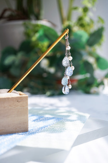 Star Flower Brooch - Lapis Lazuli -