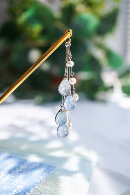 Star Flower Brooch - Lapis Lazuli -