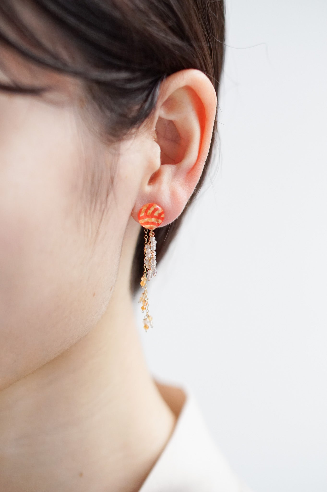 Koyuki's earrings - Seigaiha