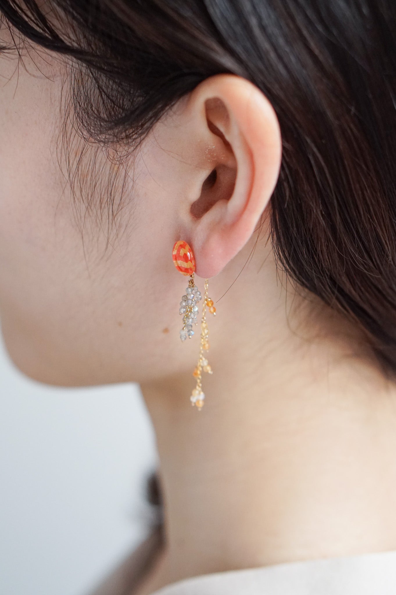 Koyuki's earrings - Seigaiha