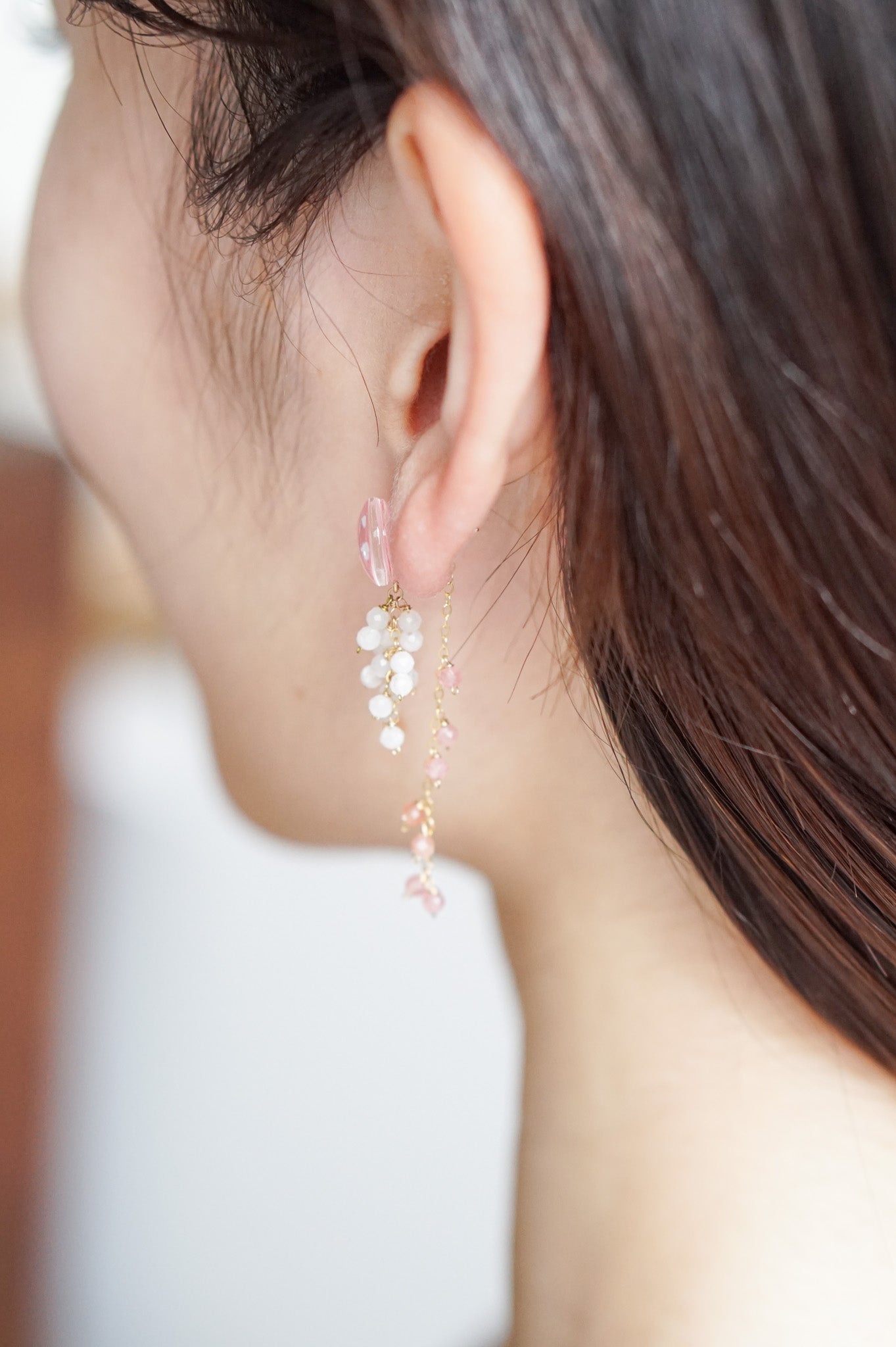 Koyuki earrings - small cherry blossoms (pink)
