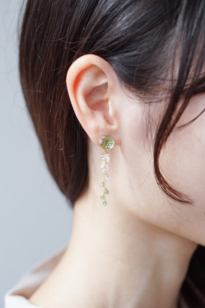 Koyuki earrings - plum (green)