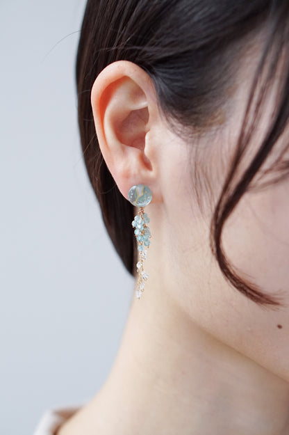 Koyuki earrings - plum (light blue)