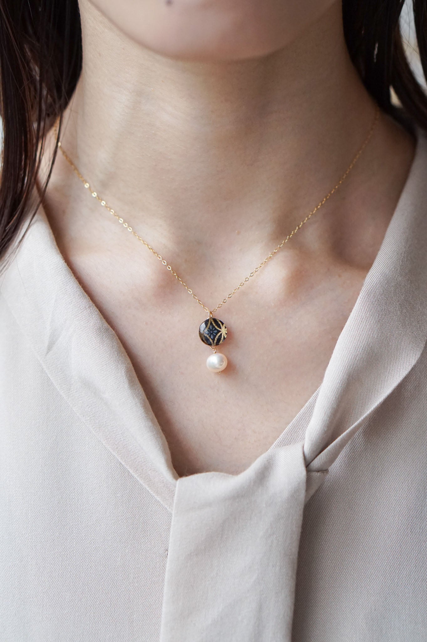 Koharu Necklace -Flower Shippo-