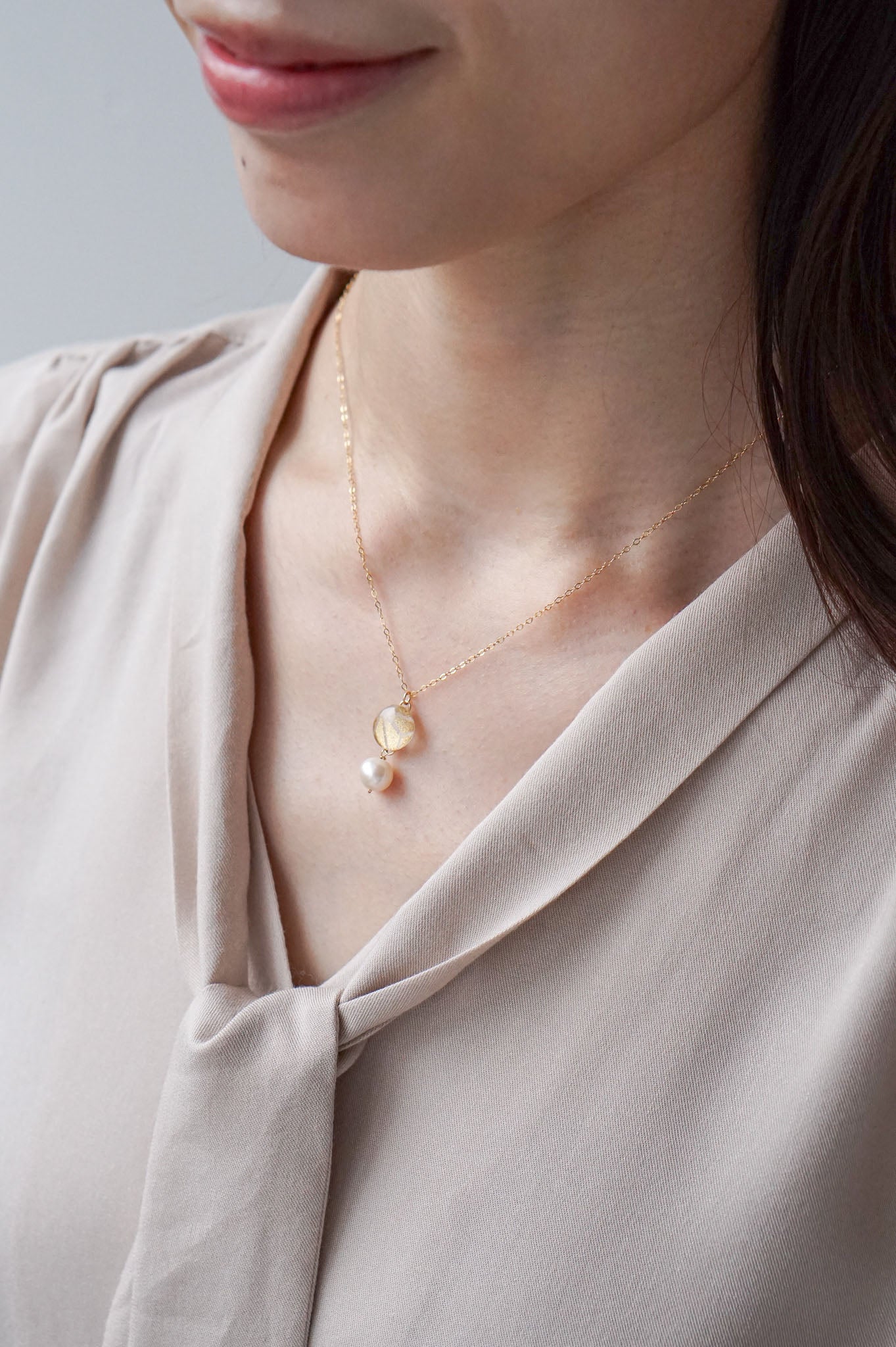 Koharu Necklace -Hemp Leaf (Gold)-