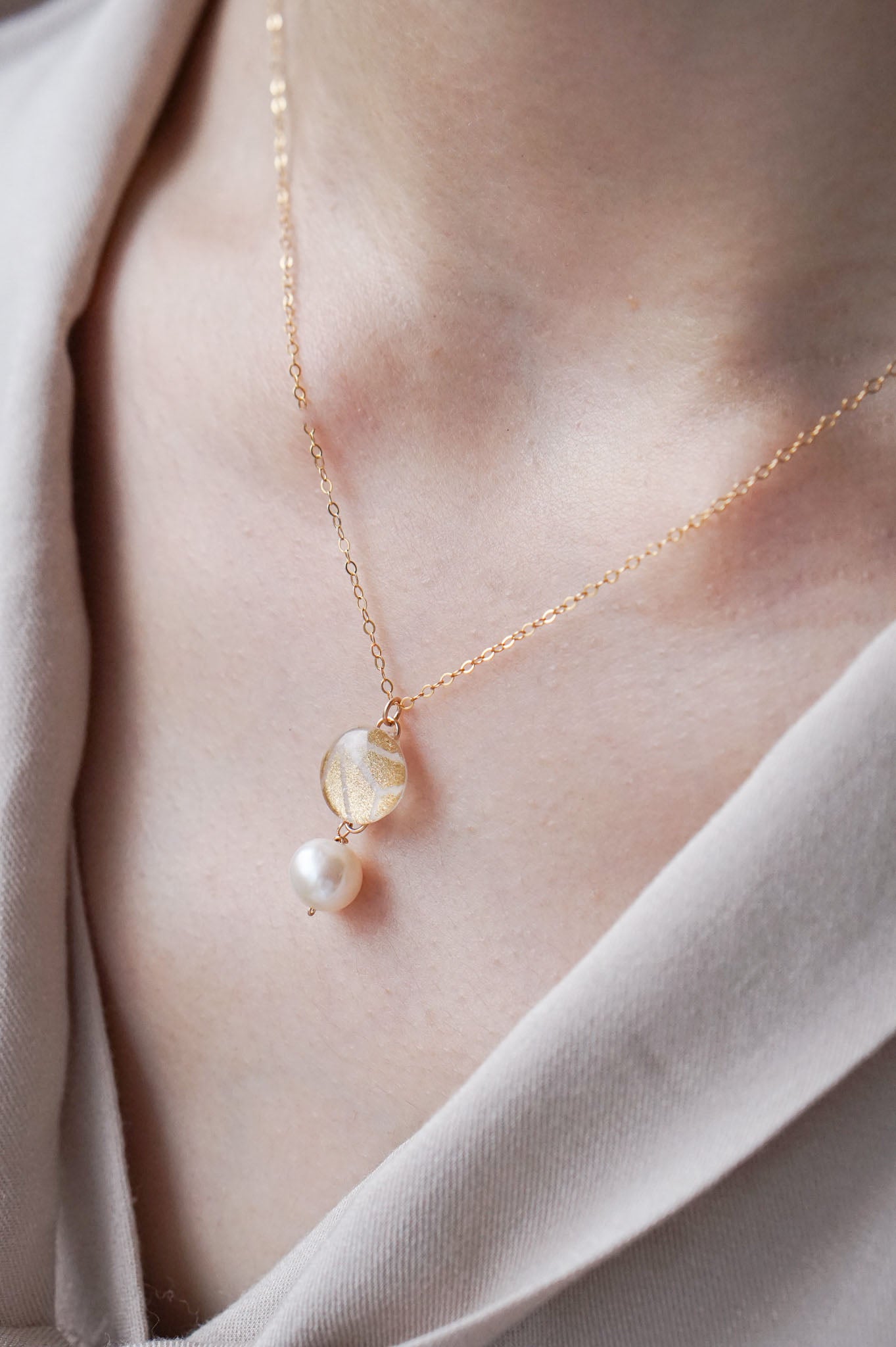 Koharu Necklace -Hemp Leaf (Gold)-