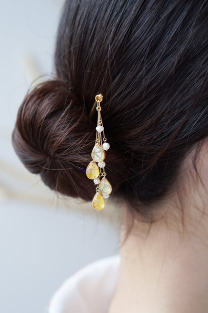 Star Flower Brooch - Lapis Lazuli -