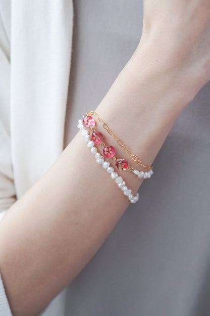 Urara Necklace 50cm - Plum (Magenta)