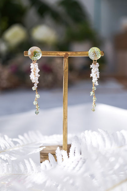 Koyuki earrings - plum (green)