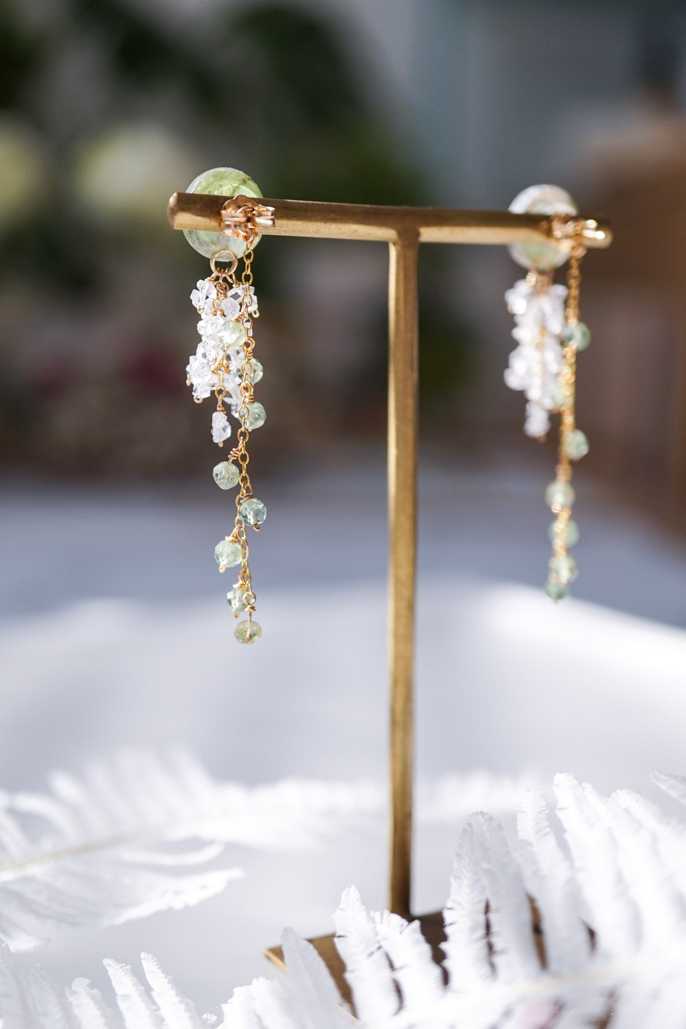 Koyuki earrings - plum (green)