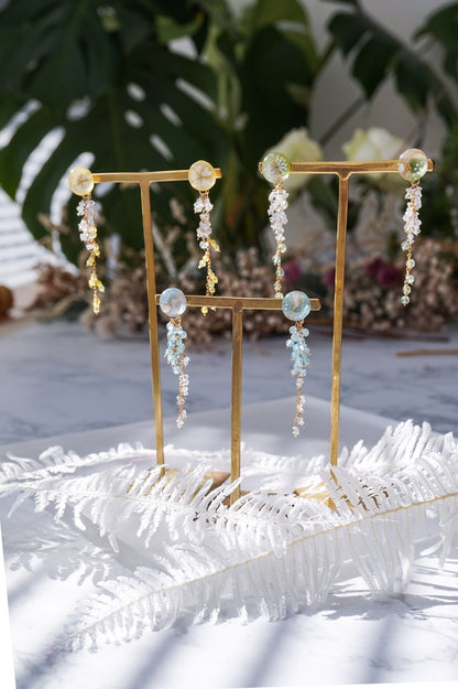 Koyuki earrings - plum (green)