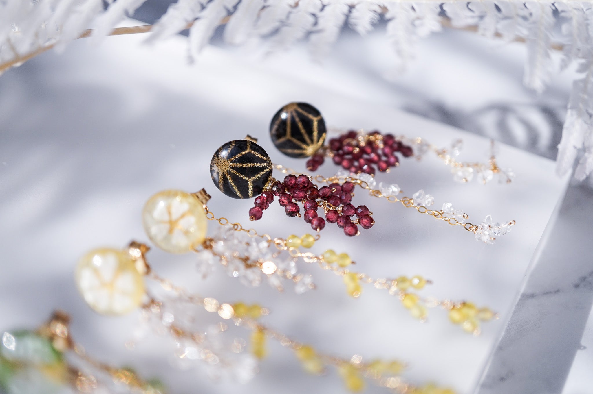 Koyuki earrings - Asanoha