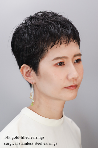 Shigure Earrings #4 - Green